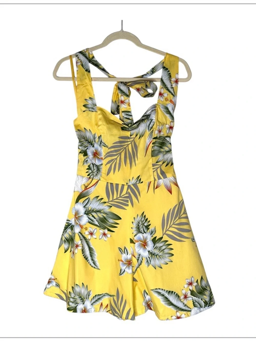 Hell Bunny Vixen 2013 Tropical Vacation Halter Romper Pinup Playsuit S - Picture 5 of 7